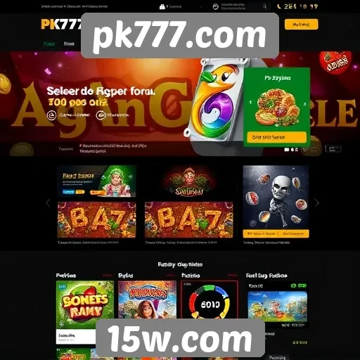 Usabilidade e design do site pk777.com